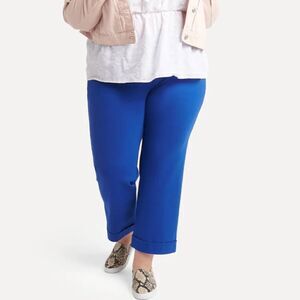 (3XL Petite) Betabrand Cosmo Light Dress Pant Yoga Pant Trousers Seaglass Blue